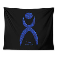 Thumbnail for OOTO - GLYPHIC EN DEEP BLUE - D34 Wall Tapestry - 3 SIZES -