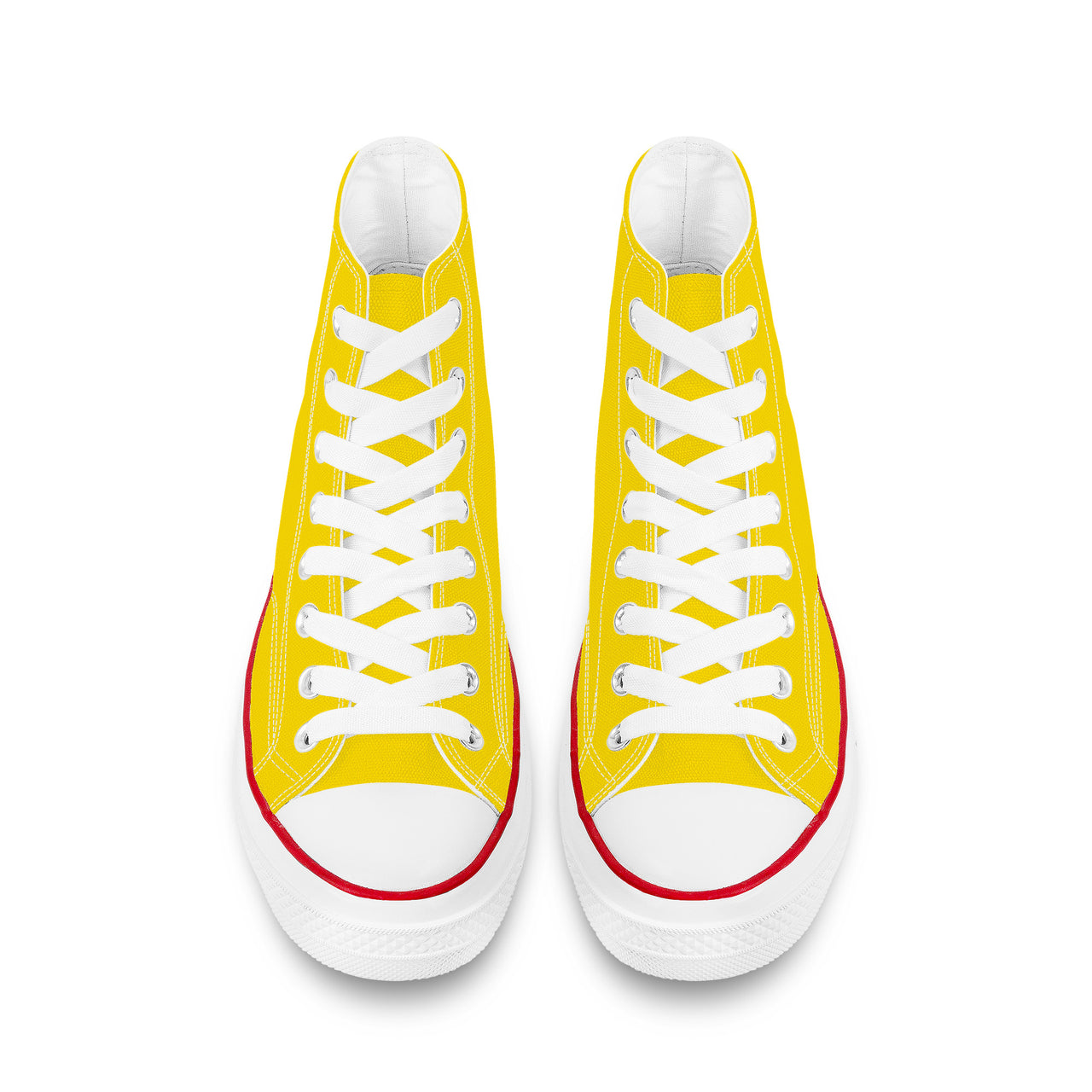 OOTO - High Top Canvas Shoes - CRAWLING SUN -YELLOW - White soles - 1 COLOR -