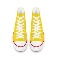 Thumbnail for OOTO - High Top Canvas Shoes - CRAWLING SUN -YELLOW - White soles - 1 COLOR -