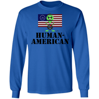 Thumbnail for AL - HUMAN-AMERICAN - G240 LS Ultra Cotton T-Shirt - 7 COLORS -