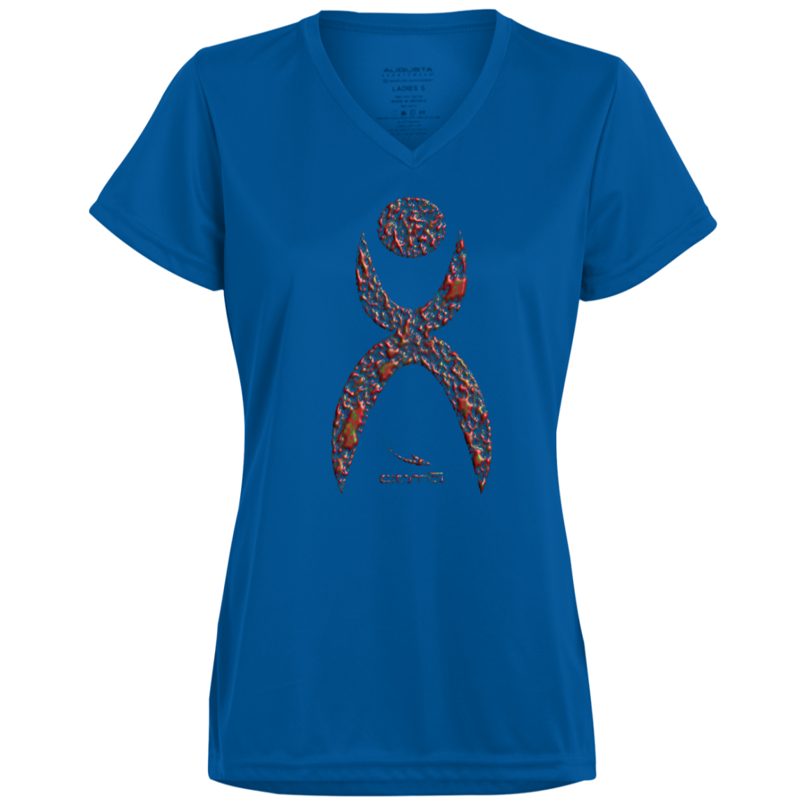 GLYPHIC EN HALTED PHASE - 1790 Ladies’ Moisture-Wicking V-Neck Tee - 6 COLORS -