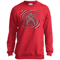 Thumbnail for OOTO - SPIRALING GLYPHIC - PC90Y Youth Crewneck Sweatshirt - 5 COLORS -