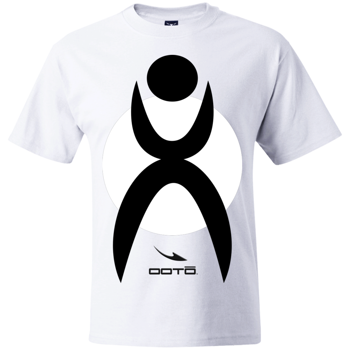 GLYPHIC EN BLACK OVER WHITE CIRCLE - 5180 Beefy T-Shirt - 4 COLORS -