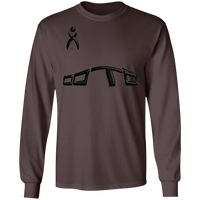 Thumbnail for DISTORTED WITH GLYPHIC BK G240 LS Ultra Cotton T-Shirt - 7 COLORS -