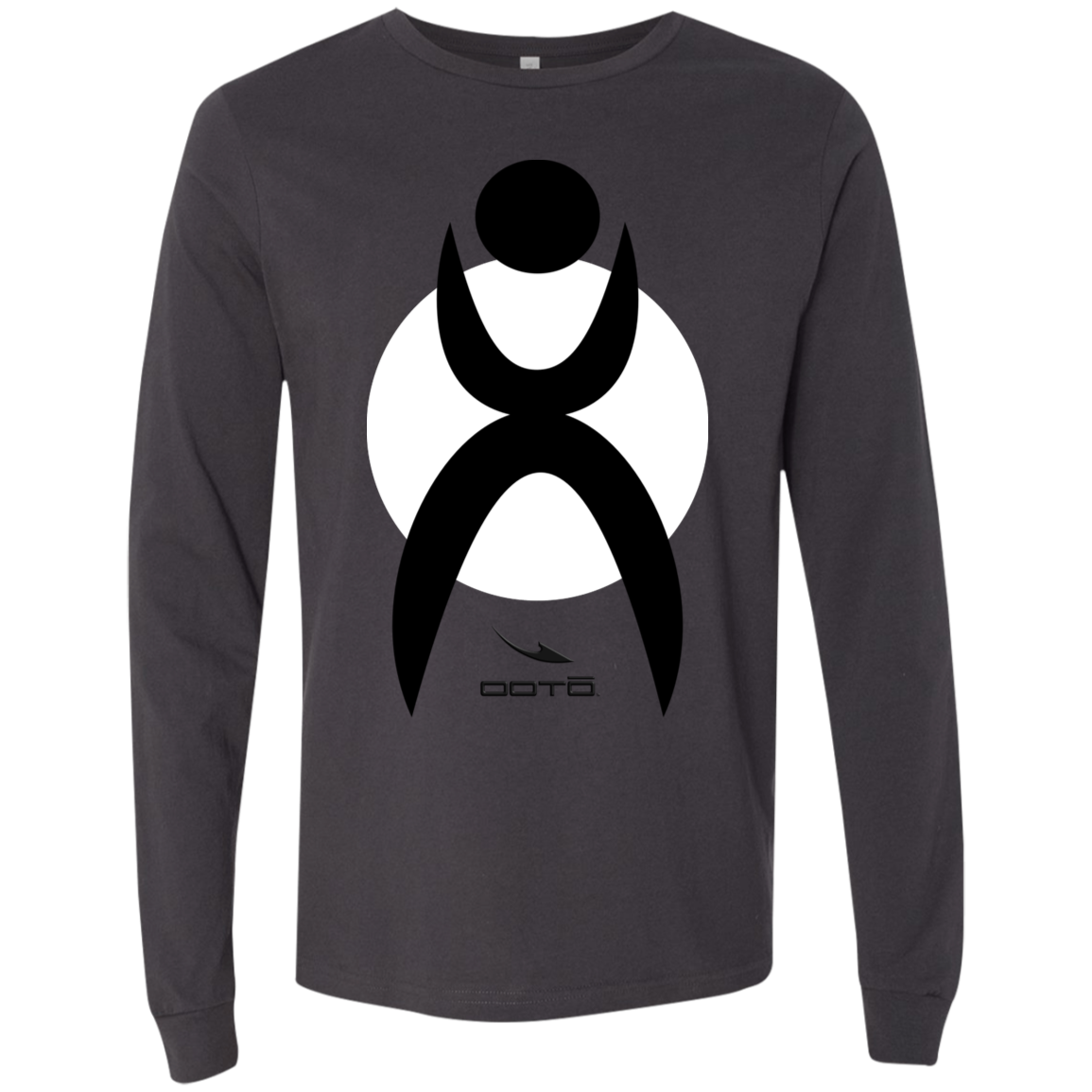 GLYPHIC EN BLACK OVER WHITE CIRCLE - 3501 Men's Jersey LS T-Shirt - 4 COLORS -