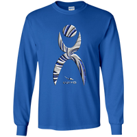 Thumbnail for OOTO - GLYPHIC EN DEEP BLUE WITH NEW GALLACTIC FENCE - G540B Youth LS T-Shirt - 4 COLORS -