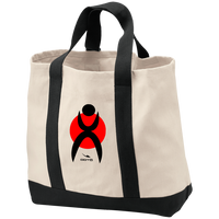 Thumbnail for OOTO - GLYPHIC EN BLACK OVER RED - B400 - 2-Tone Shopping Tote - 1 COLOR -