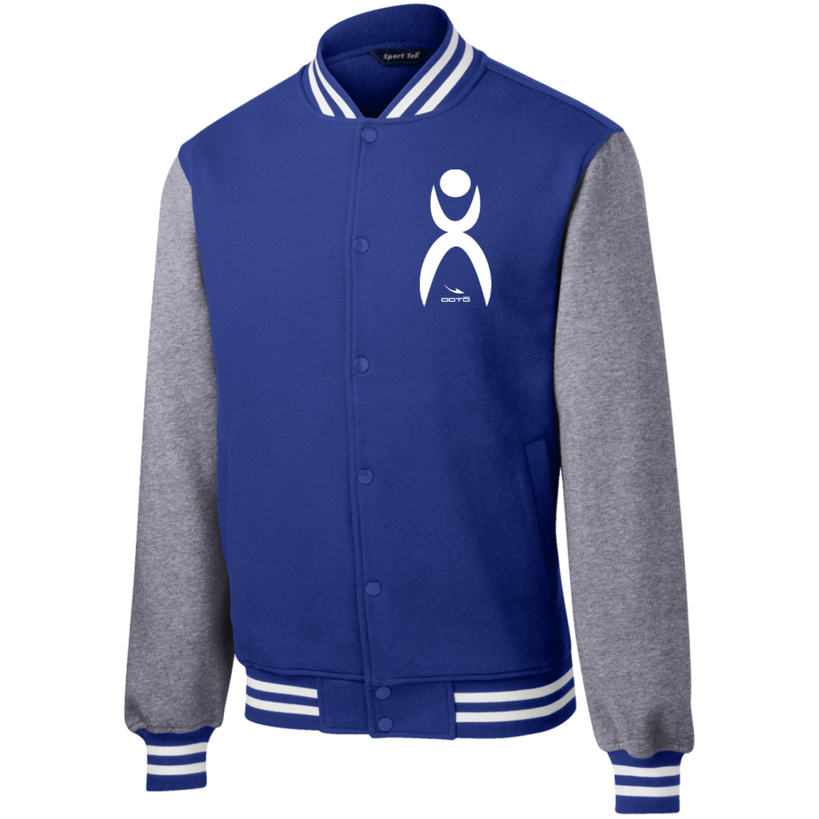 OOTO - GLYPHIC EN WHITE - ST270 Fleece Letterman Jacket - 4 COLORS -