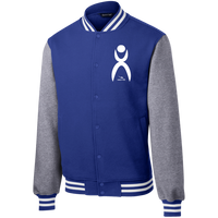 Thumbnail for OOTO - GLYPHIC EN WHITE - ST270 Fleece Letterman Jacket - 4 COLORS -