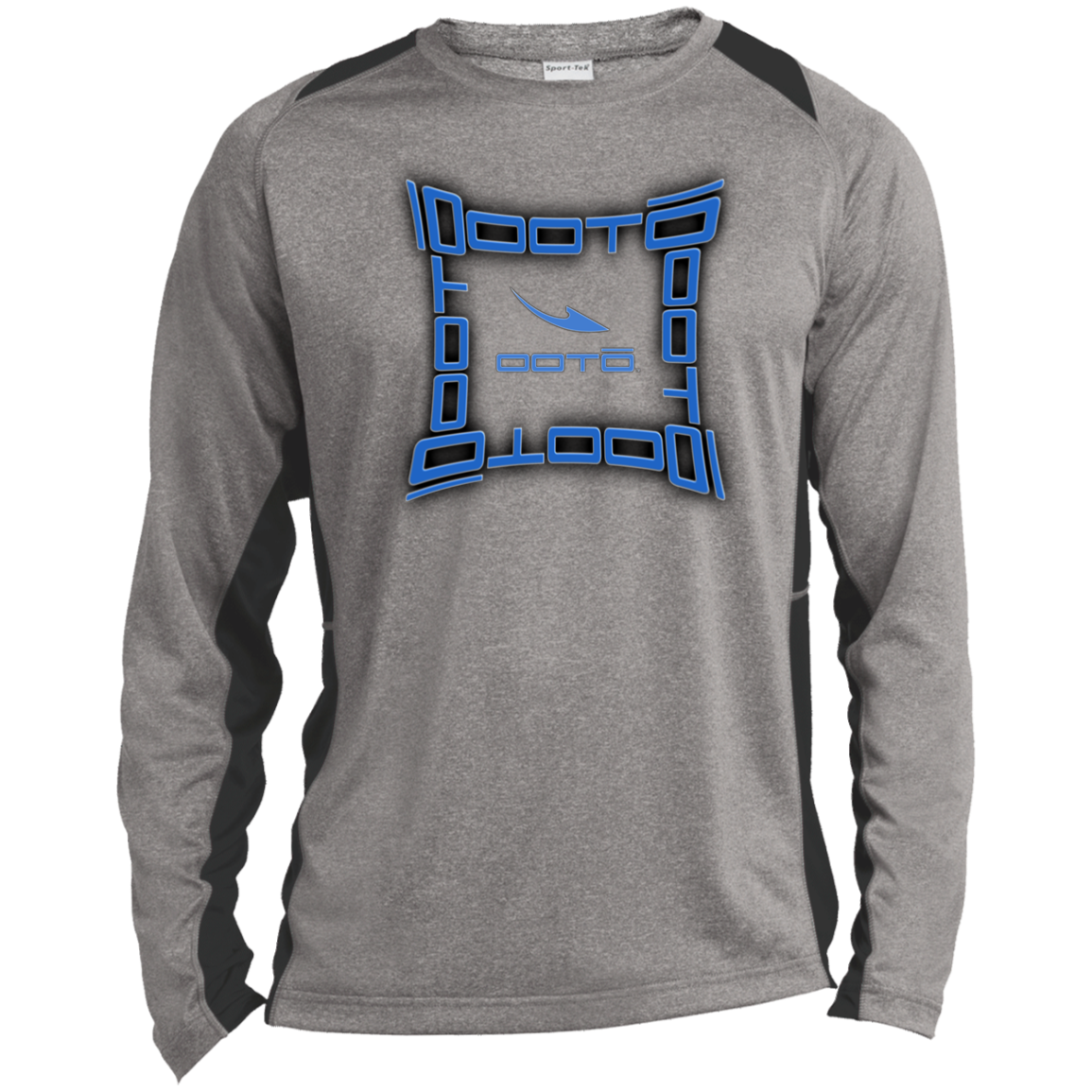 DISTORTA DASH BLUE - ST361LS Long Sleeve Heather Colorblock Performance Tee - 3 COLORS -