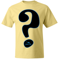 Thumbnail for QUESTION MARK NEON BLUE OL ON BLACK - 5180 Beefy T-Shirt - 3 COLORS