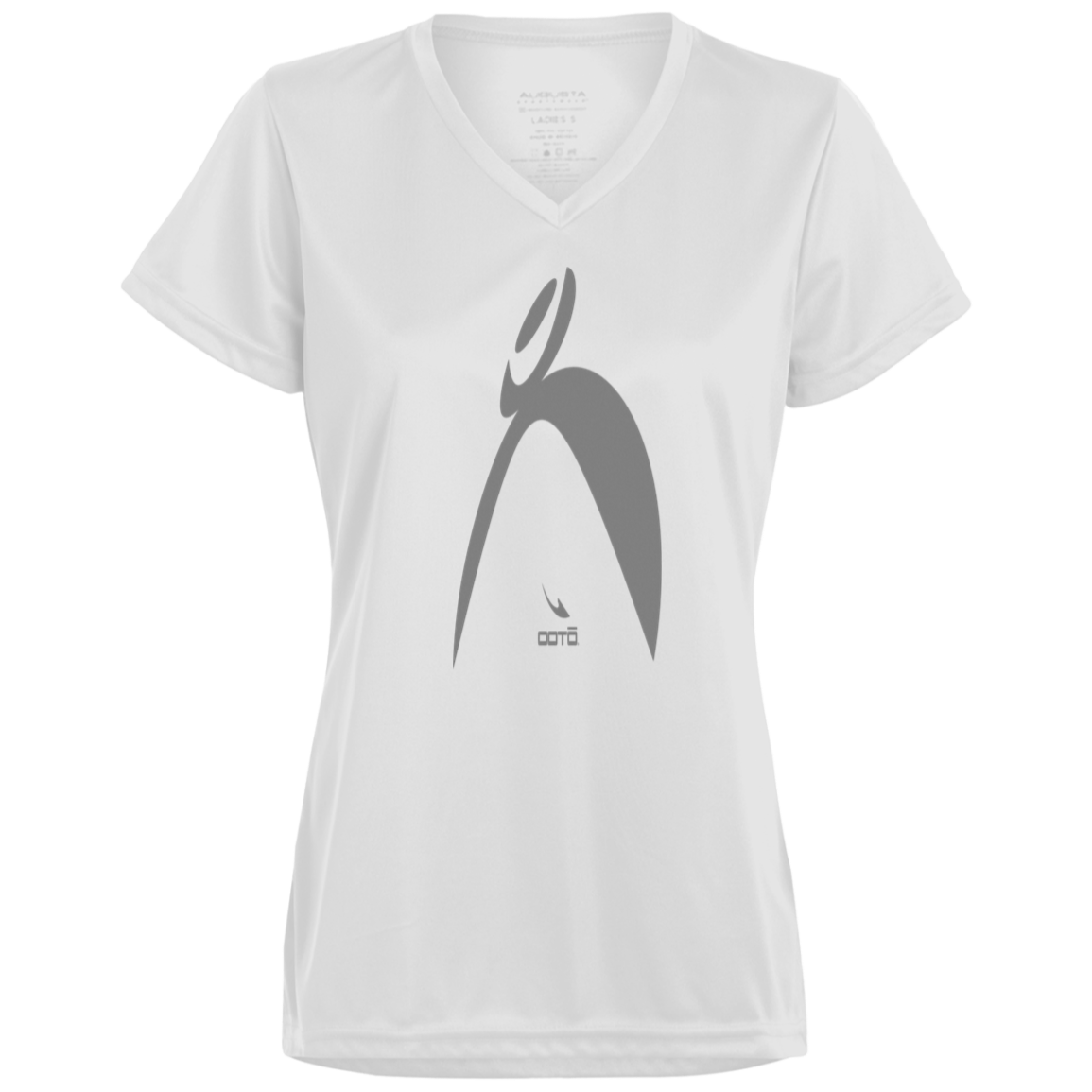 GLYPHIC BIG STEPPIN IN NOISEY GREY - 1790 Ladies’ Moisture-Wicking V-Neck Tee - 2 COLORS -