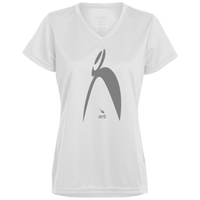 Thumbnail for GLYPHIC BIG STEPPIN IN NOISEY GREY - 1790 Ladies’ Moisture-Wicking V-Neck Tee - 2 COLORS -