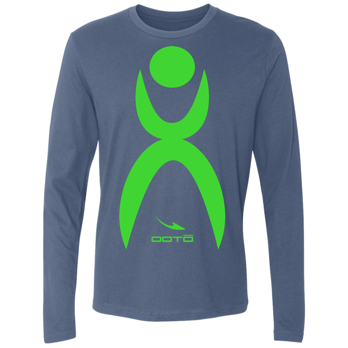 GLYPHIC EN LIME - LARGE NL3601 Men's Premium LS - 4 COLORS -