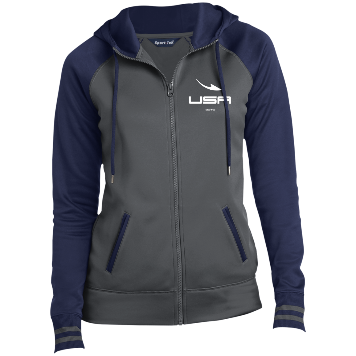 OOTO - USA OOTO DASH WT. - OOTO2 - LST236 Ladies' Moisture Wick Full-Zip Hooded Jacket - 4 COLORS -