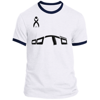 Thumbnail for DISTORTED WITH GLYPHIC BK PC54R Ringer Tee - 7 COLORS -