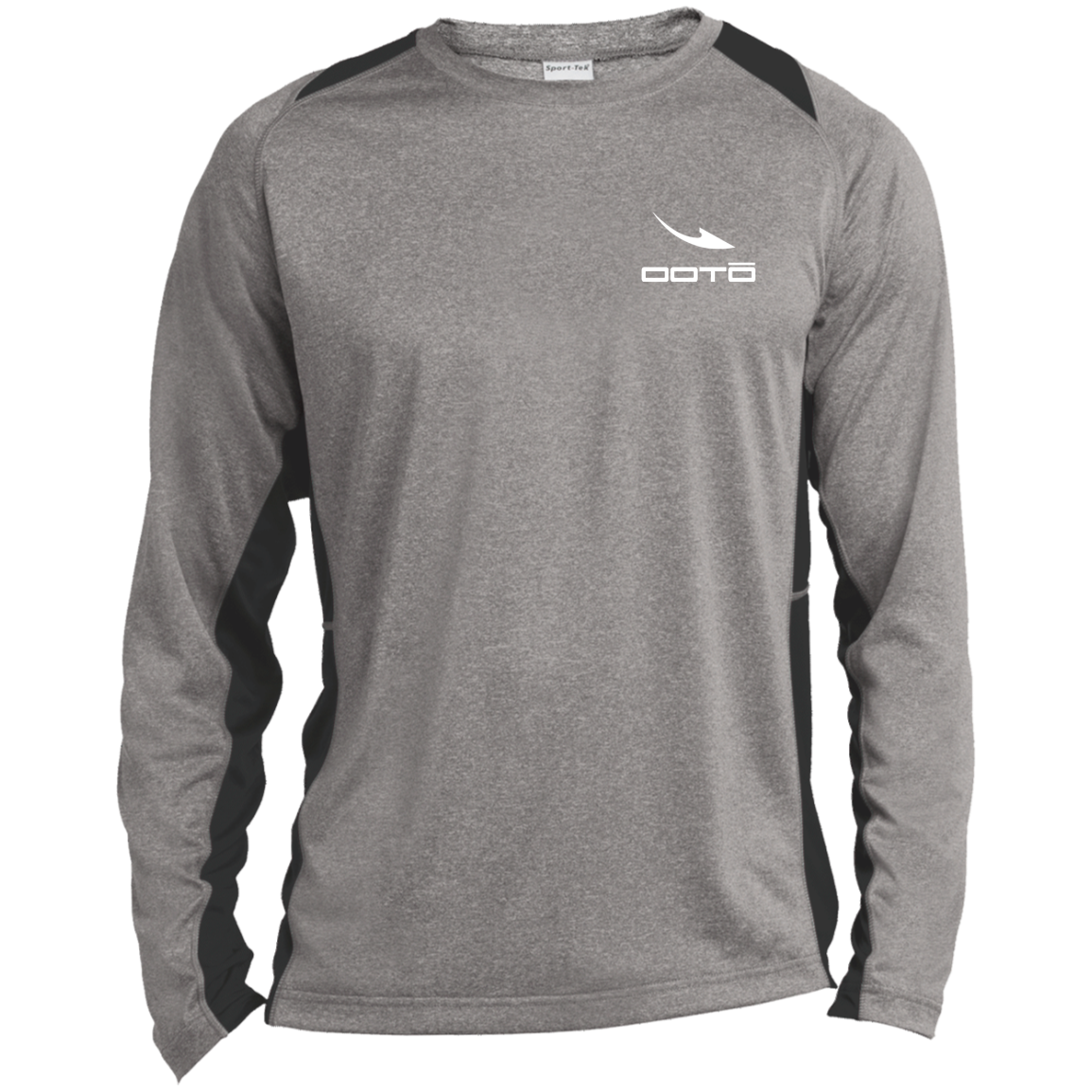 DASH EN WHITE - SM - ST361LS Long Sleeve Heather Colorblock Performance Tee - 2 COLORS -