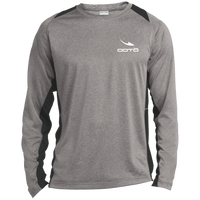 Thumbnail for DASH EN WHITE - SM - ST361LS Long Sleeve Heather Colorblock Performance Tee - 2 COLORS -