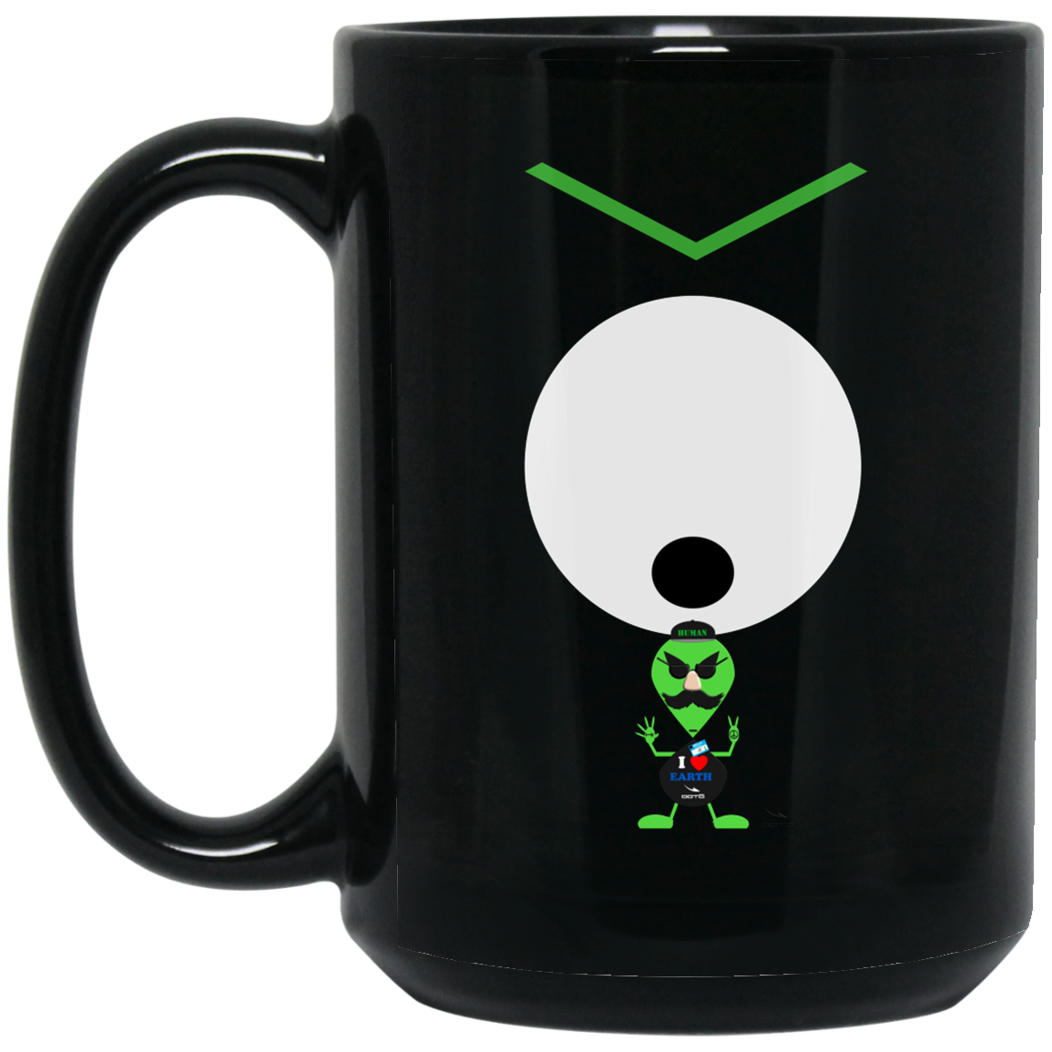 OOTO - 'AL' - LINE OF SIGHT - BM15OZ 15 oz. Black Mug - 1 COLOR -