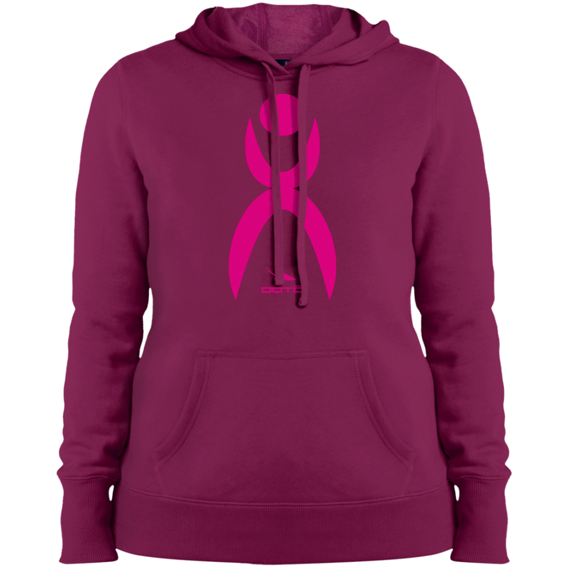 OOTO - GLYPHIC EN NEON PINK - LST254 Ladies' Pullover Hooded Sweatshirt - 5 COLORS -