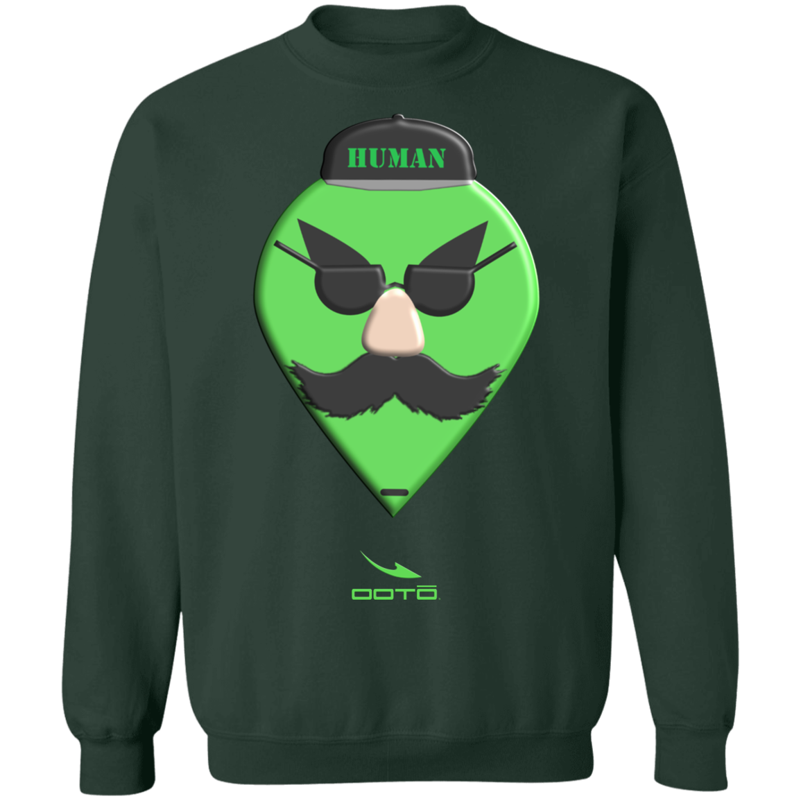 OOTO - AL HEAD - INCONITO - HUMAN - 2 G180 Crewneck Pullover Sweatshirt - 4 COLORS -