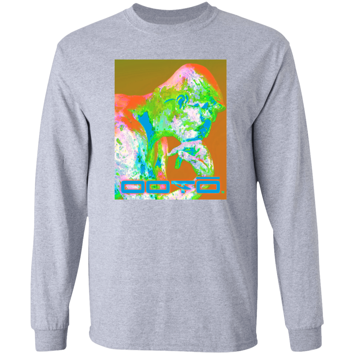 RODINS THE THINKER X OOTO EN PASTEL - G240 LS Ultra Cotton T-Shirt - 5 COLORS -