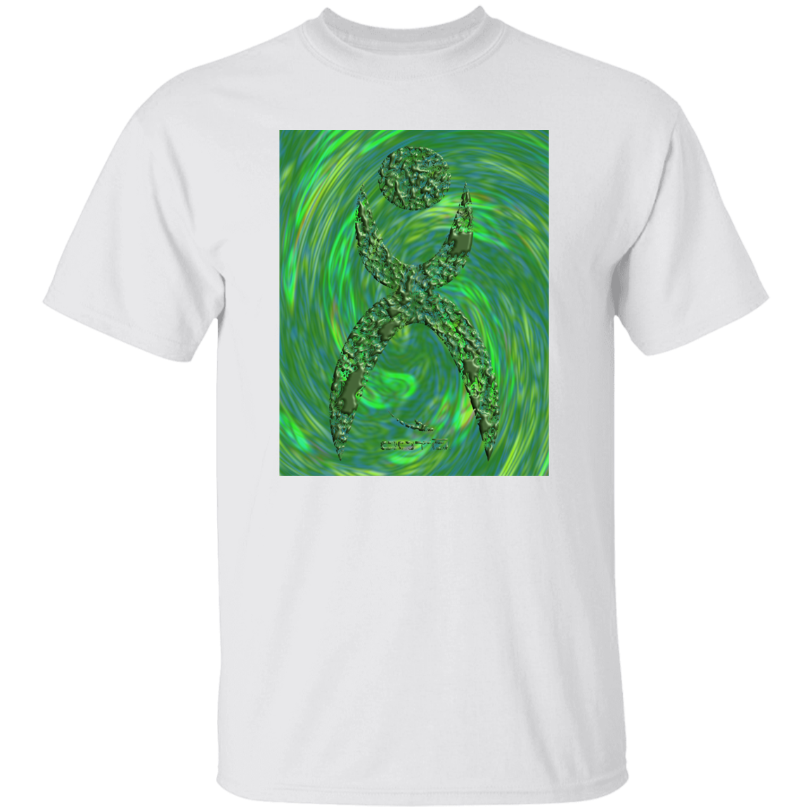 GLYPHIC EN HALTED PHASE OVER GREEN STORM -  G500 5.3 oz. T-Shirt - 6 COLORS -