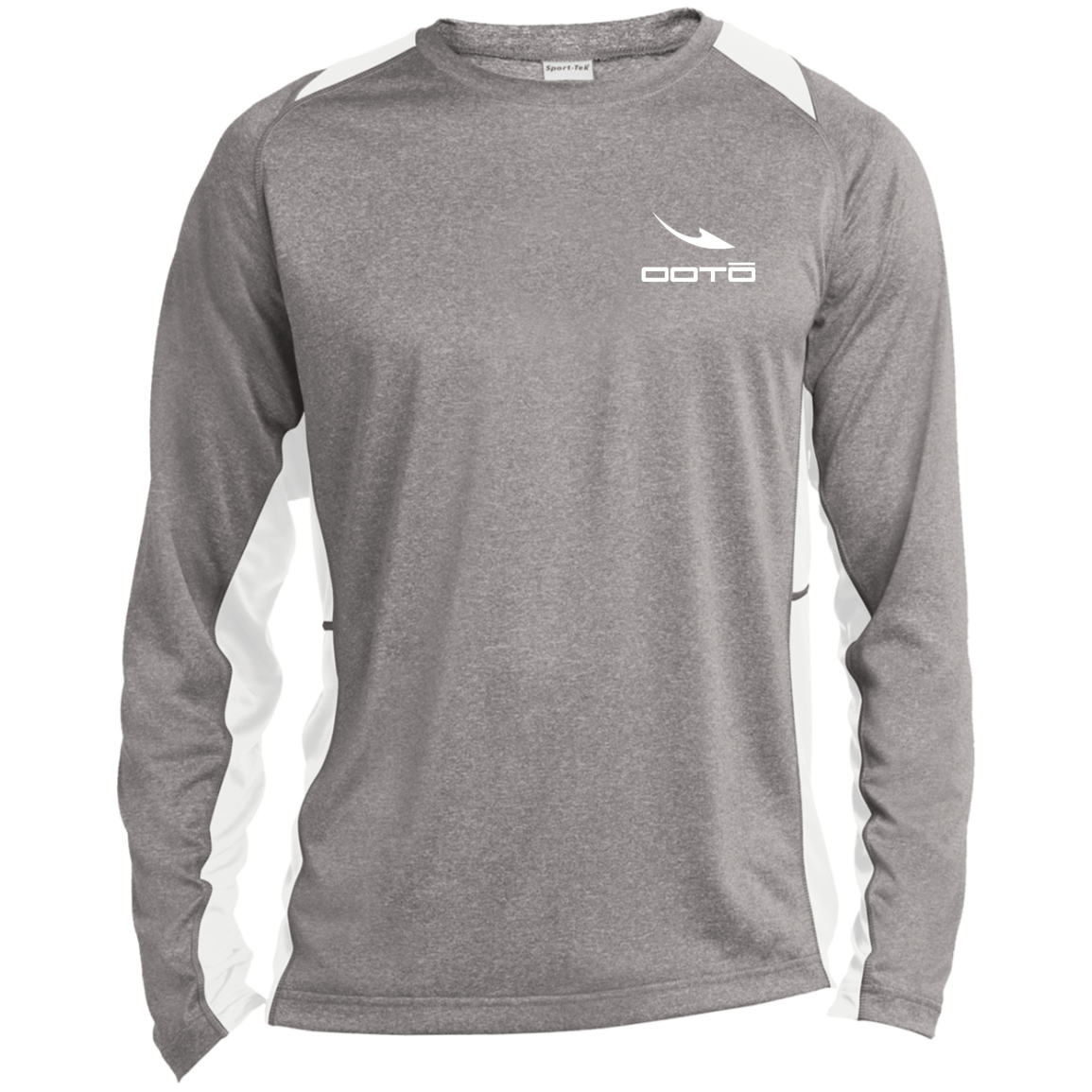 DASH EN WHITE - SM - ST361LS Long Sleeve Heather Colorblock Performance Tee - 2 COLORS -