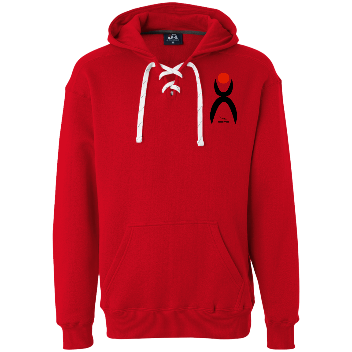 OOTO - GLYPHIC EN BLACK AND RED - JA8830 Heavyweight Sport Lace Hoodie - 3 COLORS -