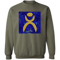 Thumbnail for OOTO - GLYPHIC EN GOLD OVER PLASMATIC STORM - G180 Crewneck Pullover Sweatshirt - 5 COLORS -