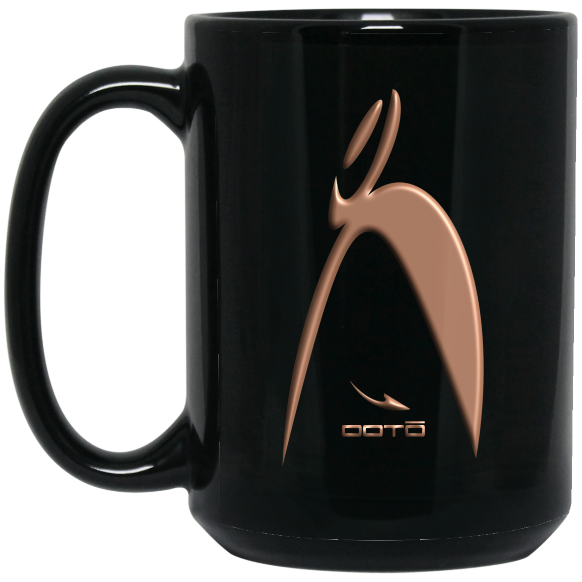 OOTO - BIG STEPPIN GLYPHIC COPPER 3D PRINT -  BM15OZ 15 oz. Black Mug - 1 COLOR -