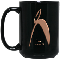 Thumbnail for OOTO - BIG STEPPIN GLYPHIC COPPER 3D PRINT -  BM15OZ 15 oz. Black Mug - 1 COLOR -