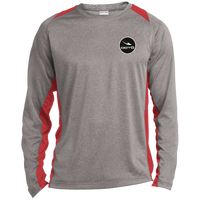 Thumbnail for CLASSIC B & W RED HOVER - ST361LS Long Sleeve Heather Colorblock Performance Tee - 2 COLORS -