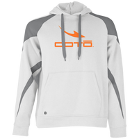 Thumbnail for OOTO - DASH EN ORANGE - 229546 Athletic Colorblock Fleece Hoodie - 2 COLORS -