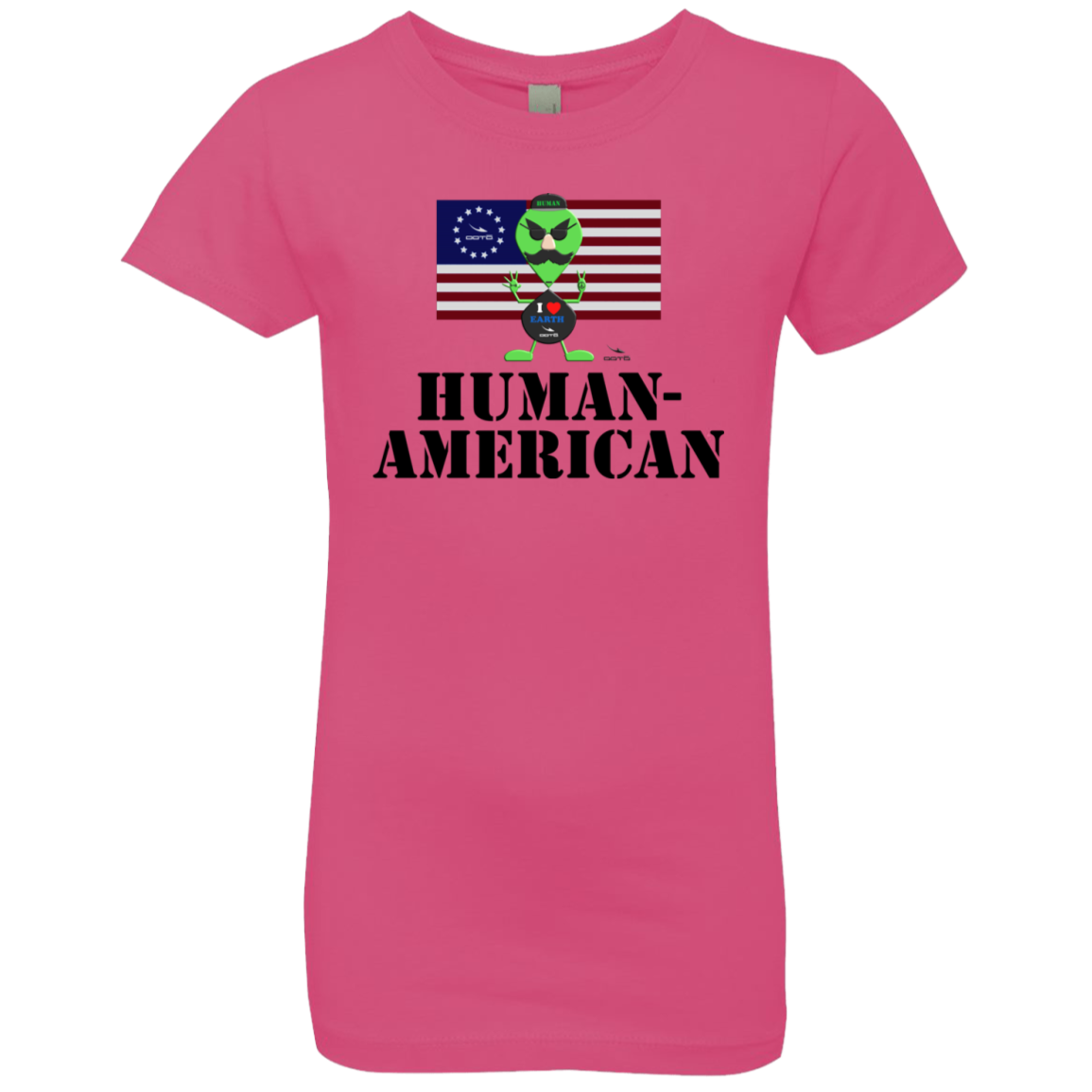 OOTO - AL HUMAN-AMERICAN - NL3710 Girls' Princess T-Shirt - 7 COLORS -