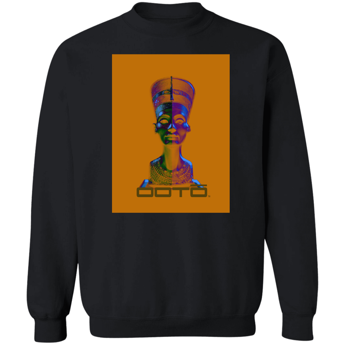 OOTO - NEFERTITI X ANCIENT ARTIST UNKNOWN X OOTO IN HALF YELLOW MET - Z65 Crewneck Pullover Sweatshirt - 5 COLORS -