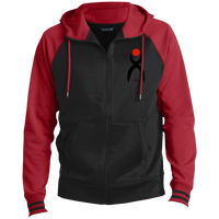 Thumbnail for OOTO - GLYPHIC EN BLACK AND RED - ST236 Men's Sport-Wick® Full-Zip Hooded Jacket - 4 COLORS -