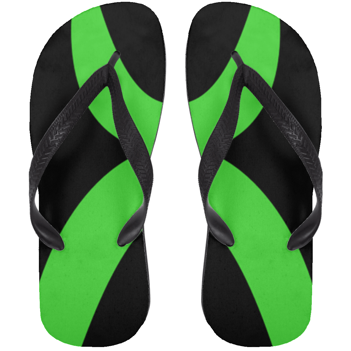 OOTO - GLYPHIC BODY EN LIME - LARGE 72033 Adult Flip Flops - 1 COLOR -