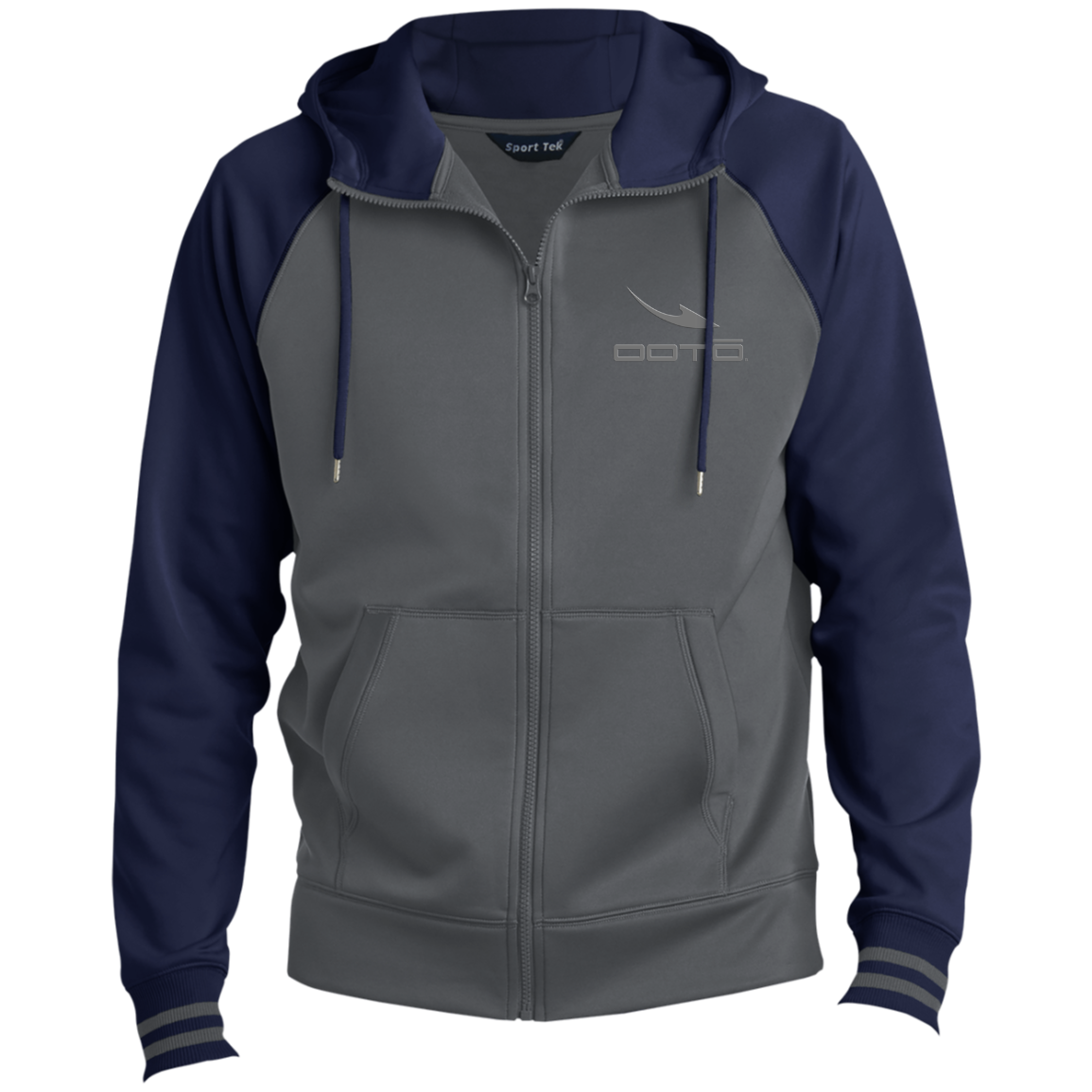 OOTO - DASH EN GRAY - ST236 Men's Sport-Wick® Full-Zip Hooded Jacket - 2 COLORS -