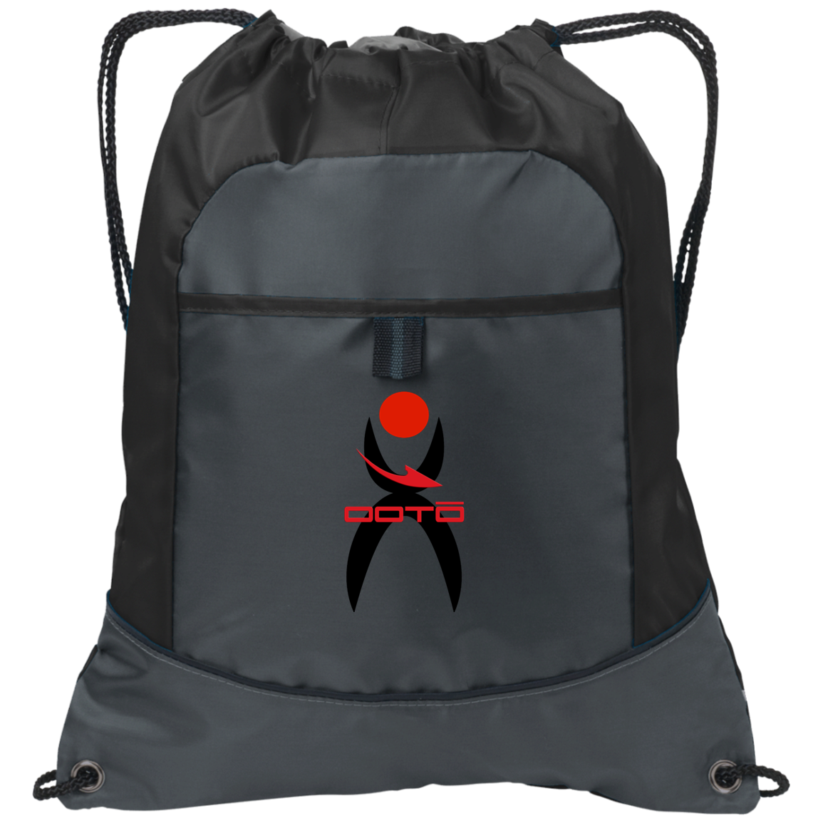 OOTO - GLYPHIC EN BLACK - RED DASH - BG611 Pocket Cinch Pack - 2 COLORS -