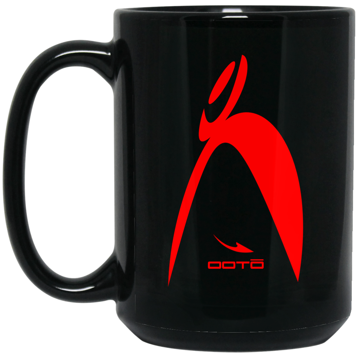 OOTO - BIG STEPPIN GLYPHIC EN RED -  BM15OZ 15 oz. Black Mug - 1 COLOR -