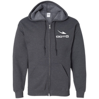 Thumbnail for OOTO - DASH EN WHITE - G186 Zip Up Hooded Sweatshirt - 3 COLORS -