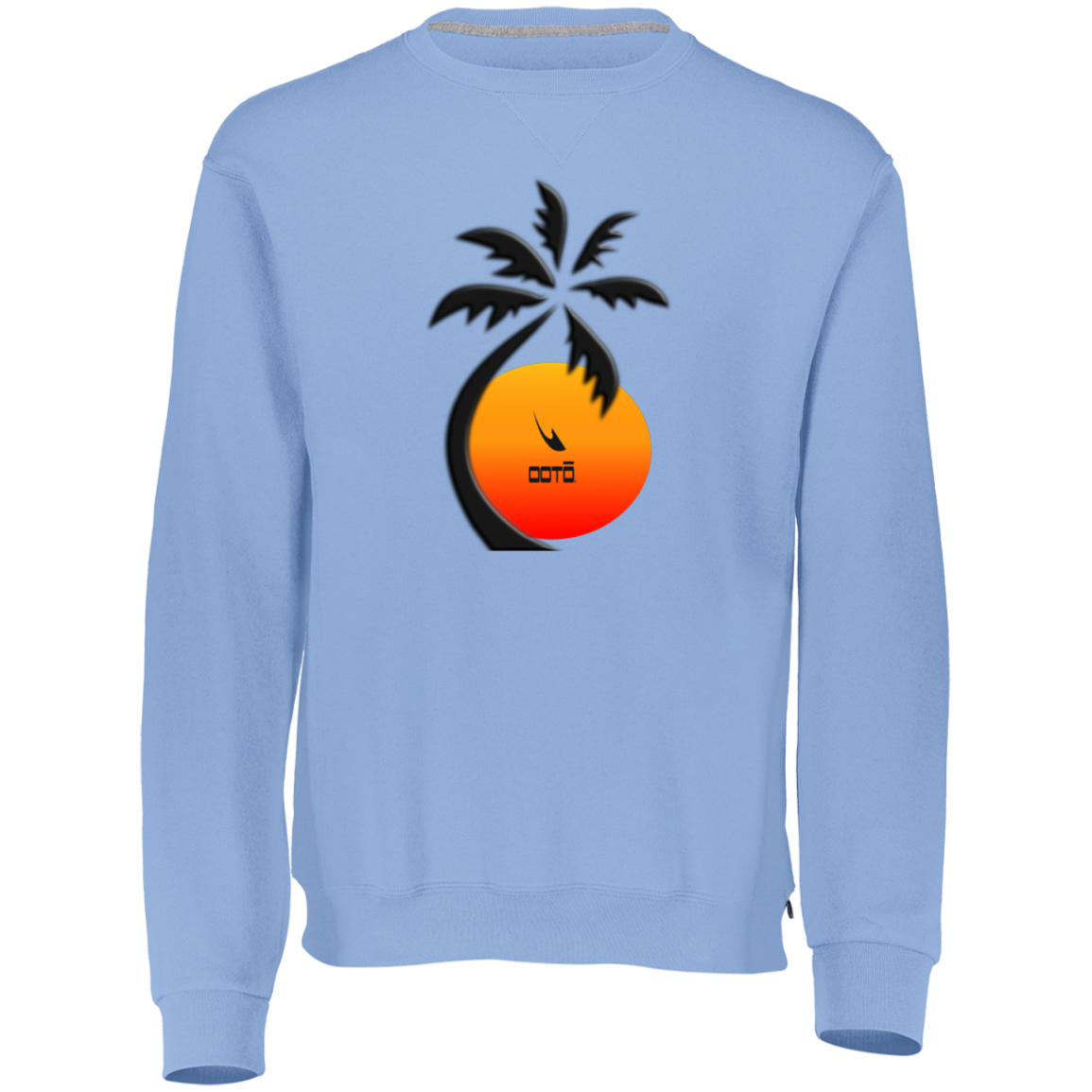 OOTO - PALM SUNSET - 698HBM Dri-Power Fleece Crewneck Sweatshirt - 7 COLORS -