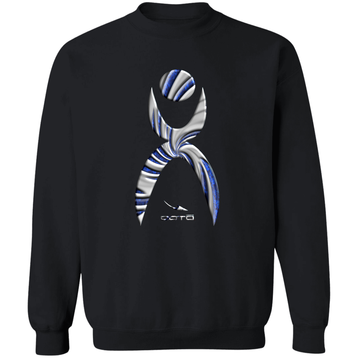 OOTO - GLYPHIC EN DEEP BLUE WITH NEW GALLACTIC FENCE - G180 Crewneck Pullover Sweatshirt - 6 COLORS -