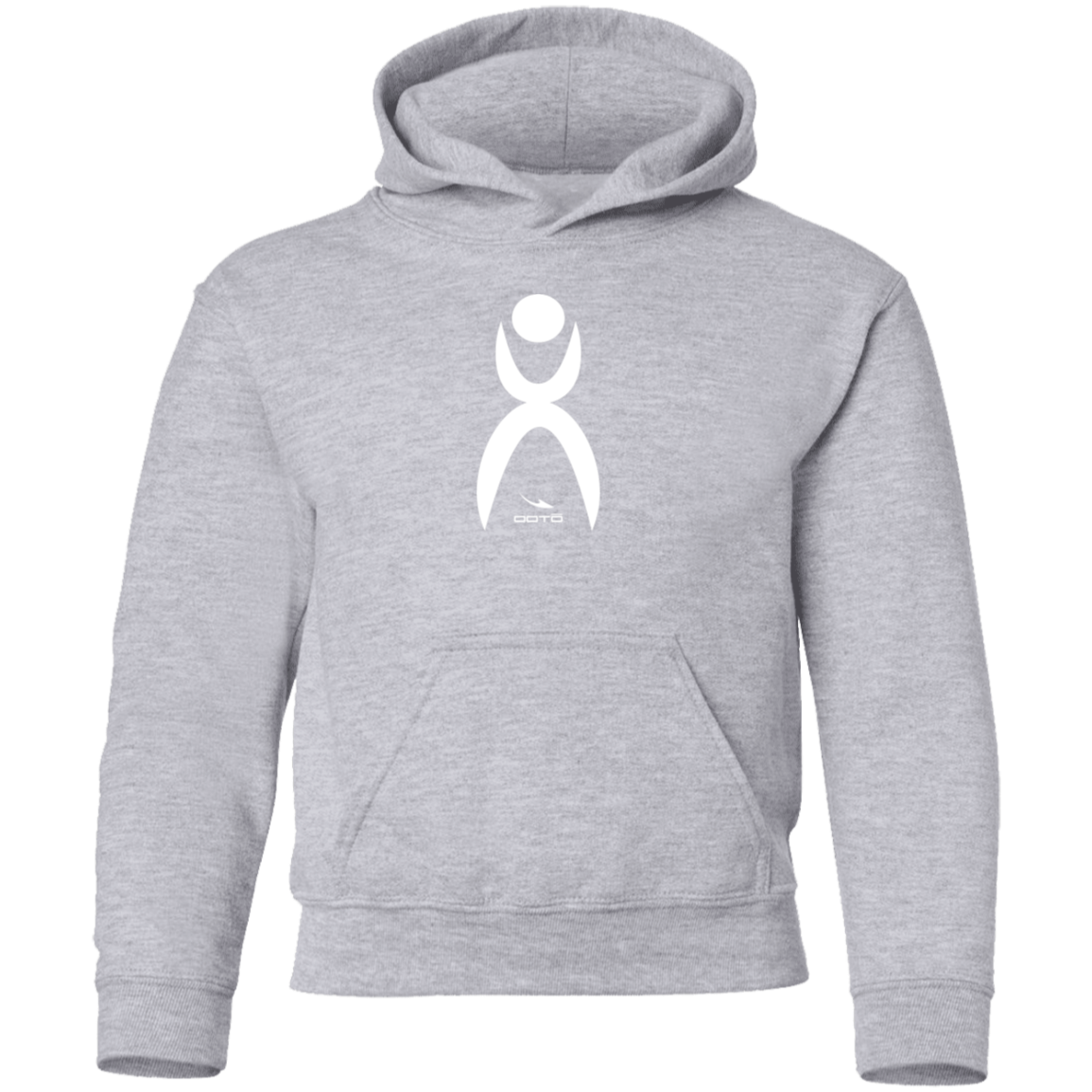 OOTO - GLYPHIC  EN WHITE - G185B Youth Pullover Hoodie - 11 COLORS -