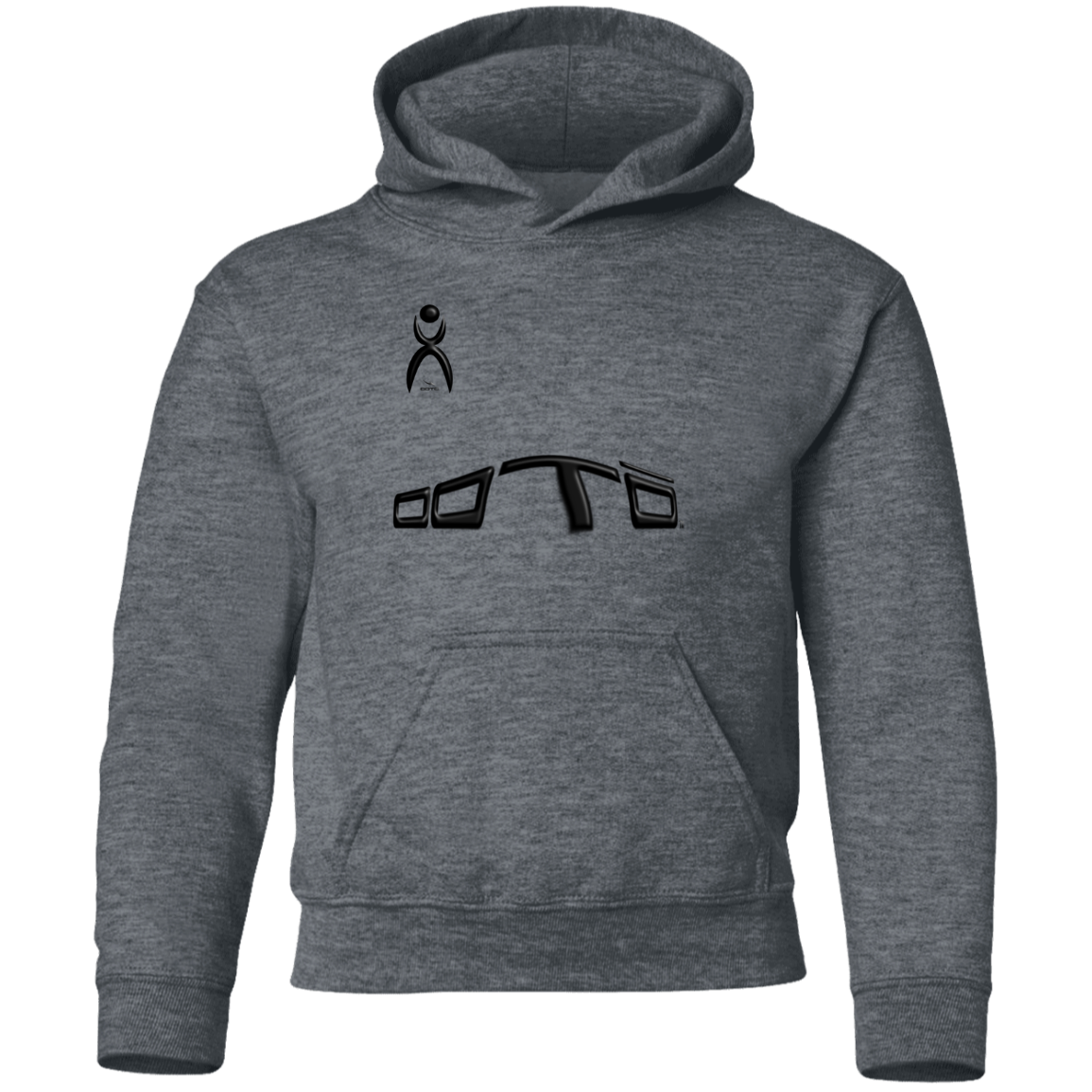 OOTO - DISTORTED WITH GLYPHIC - BK G185B Youth Pullover Hoodie - 6 COLORS -