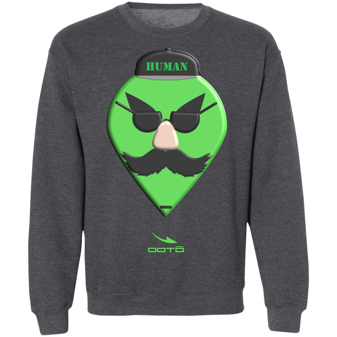 OOTO - AL HEAD - INCONITO - HUMAN - 2 G180 Crewneck Pullover Sweatshirt - 4 COLORS -