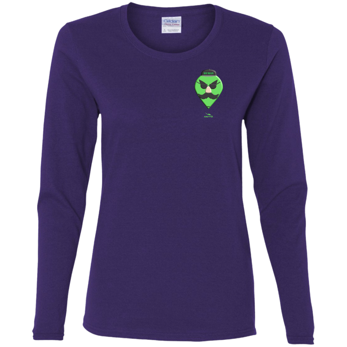 AL HEAD - INCOGNITO - HUMAN - G540L Ladies' Cotton LS T-Shirt - 4 COLORS -