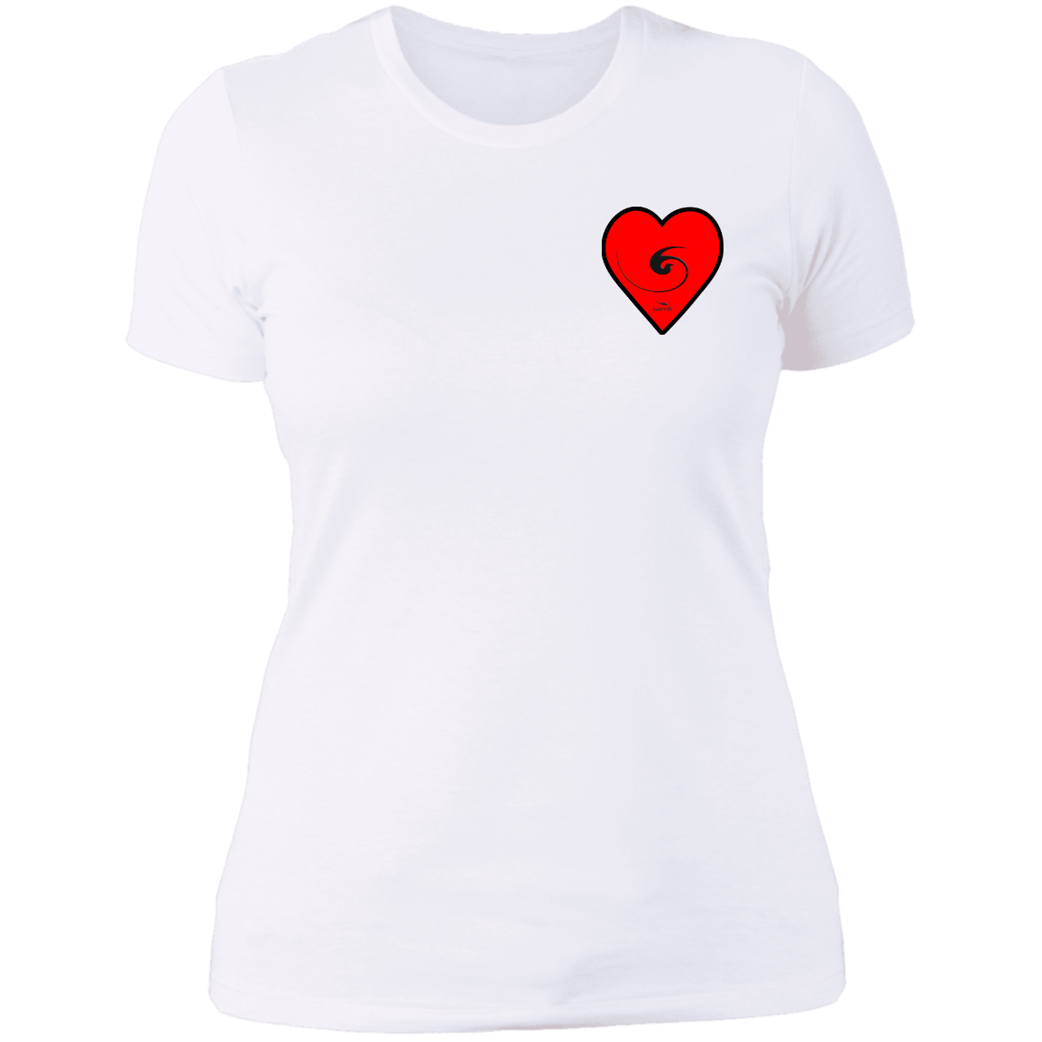 HEART FLYTE WITH DASH EN BLACK - NL3900 Ladies' Boyfriend T-Shirt - 3 COLORS -