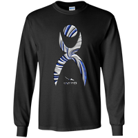 Thumbnail for OOTO - GLYPHIC EN DEEP BLUE WITH NEW GALLACTIC FENCE - G540B Youth LS T-Shirt - 4 COLORS -